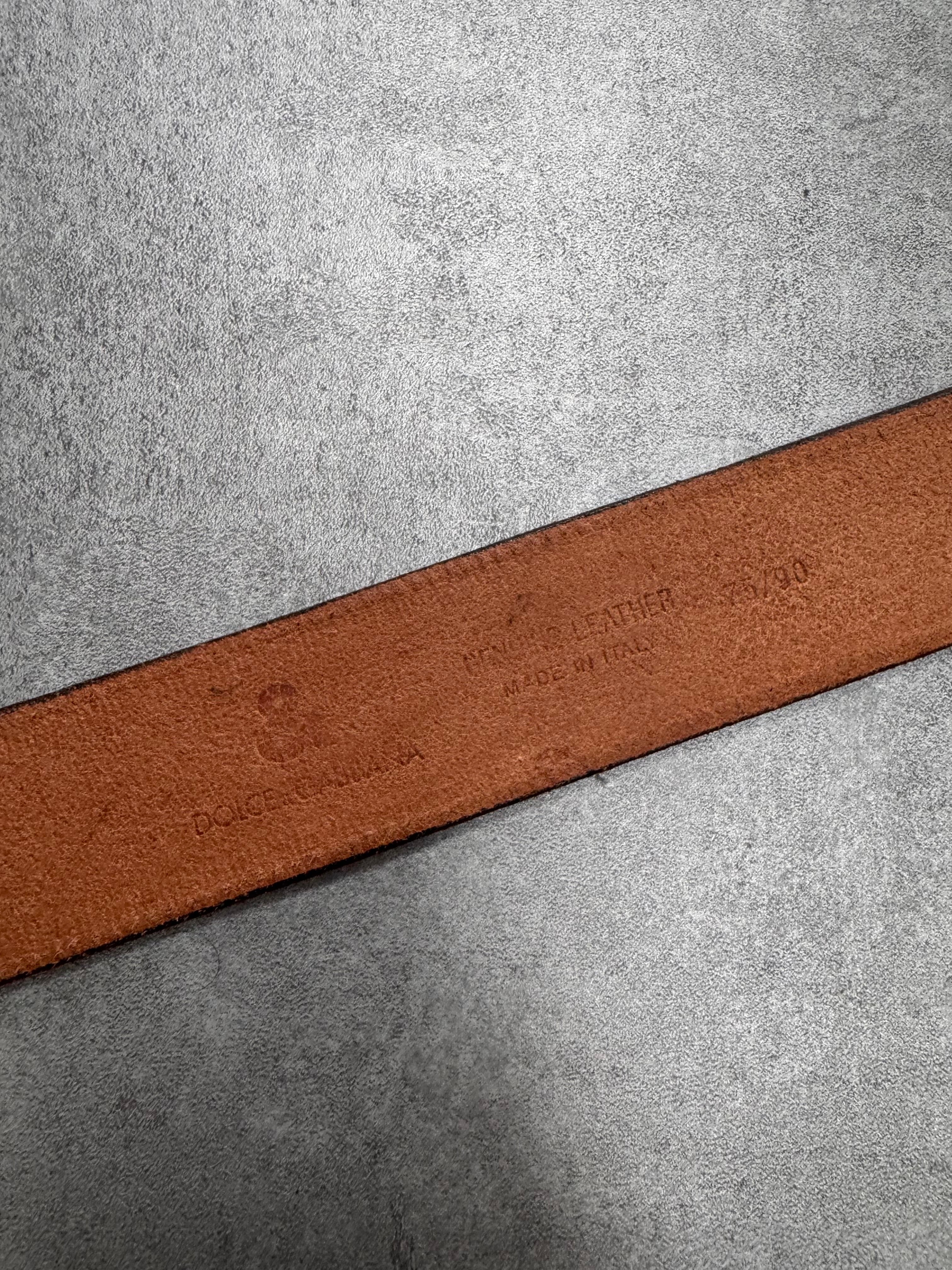 Dolce & Gabbana Brown Leather Belt - Image 5