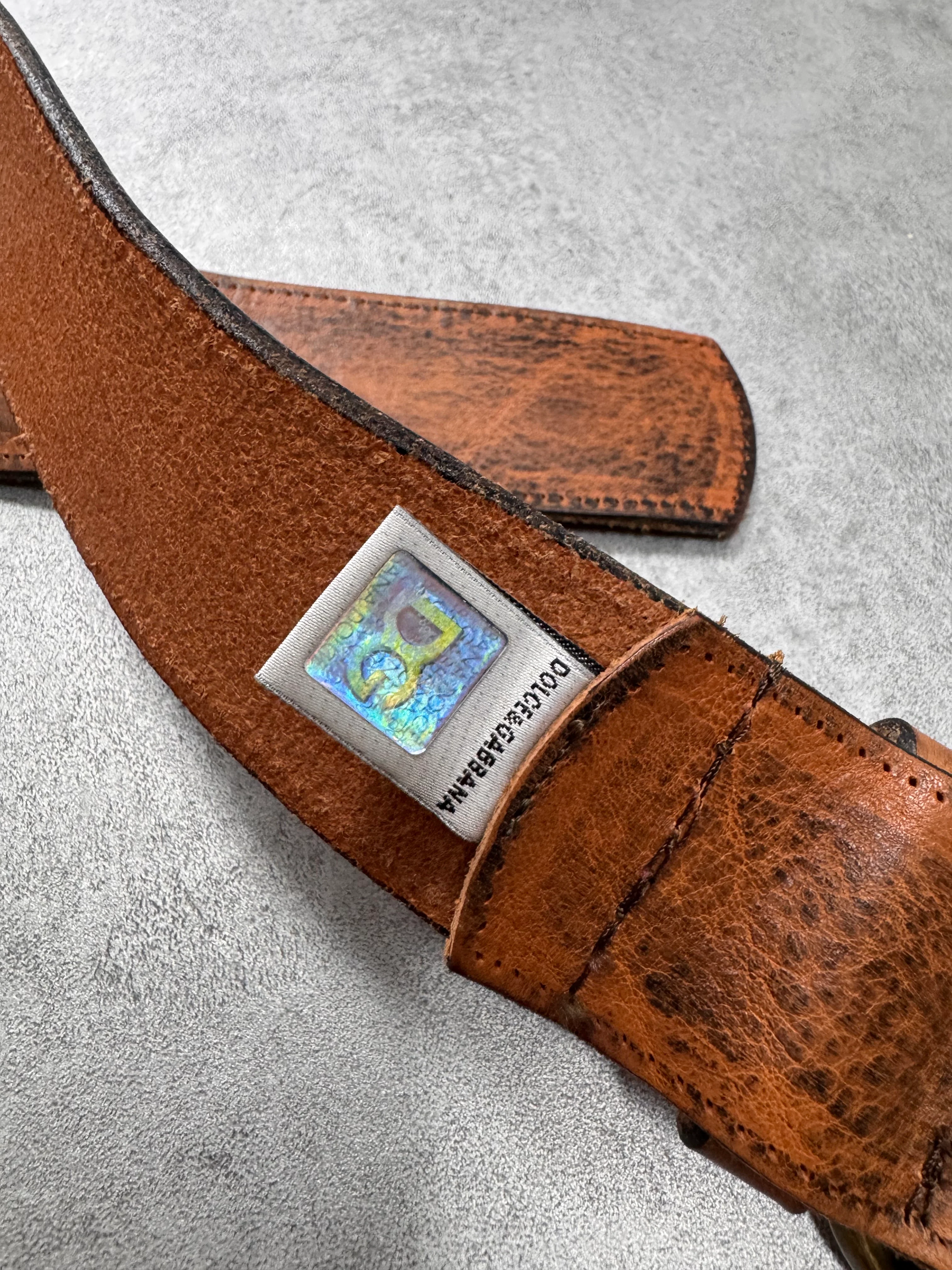 Dolce & Gabbana Brown Leather Belt - Image 6