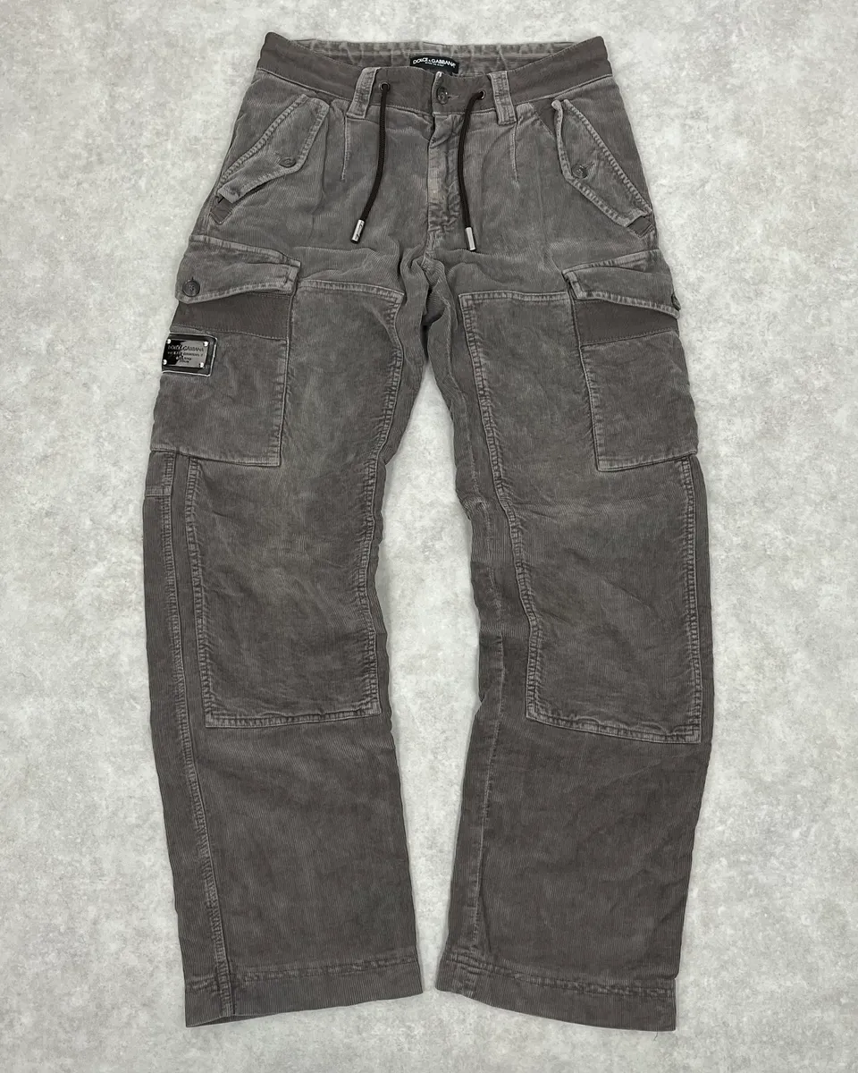 Dolce & Gabbana Grey Multipockets Cargo Pants - Image 4