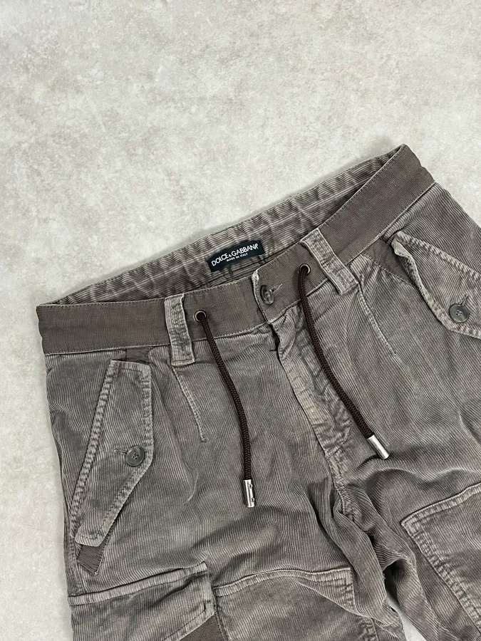 Dolce & Gabbana Grey Multipockets Cargo Pants - Image 6