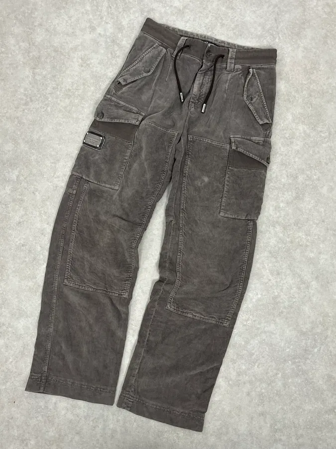 Dolce & Gabbana Grey Multipockets Cargo Pants - Image 7