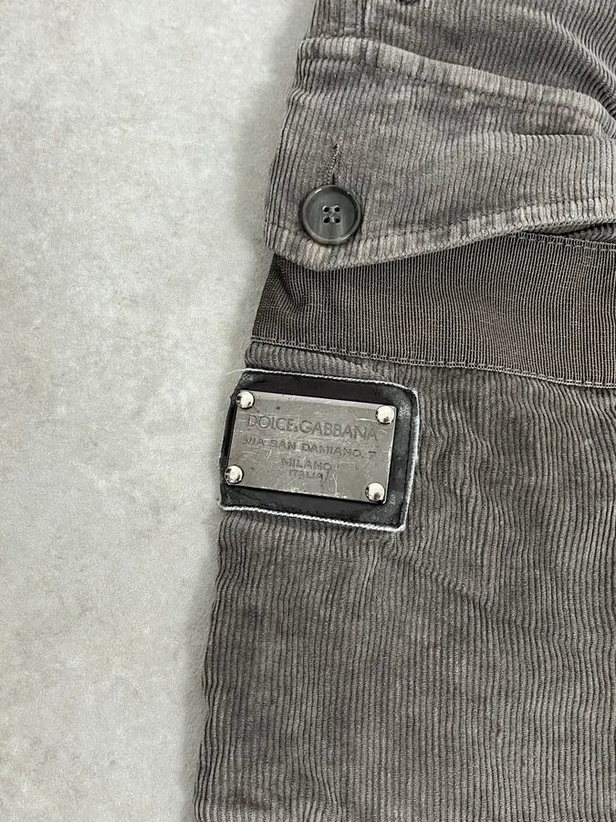 Dolce & Gabbana Grey Multipockets Cargo Pants - Image 9