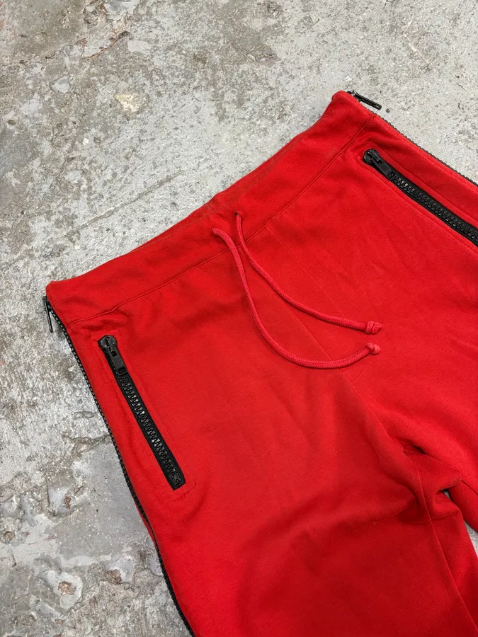 Dries Van Noten Full Zip Demon Black & Red Sweatpants - Image 6