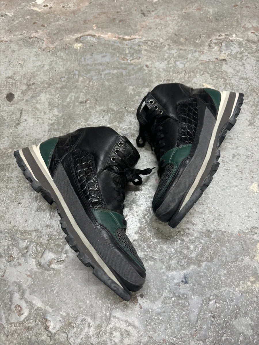 Dries Van Noten High Leather Black Suede Shoes - Image 3