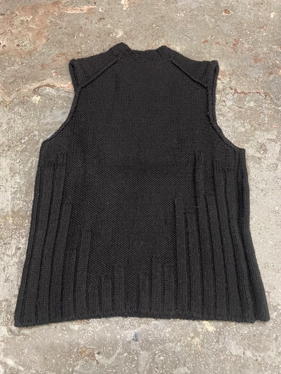 Dsquared2 Black Wool Sleeveless Sweater - Image 4