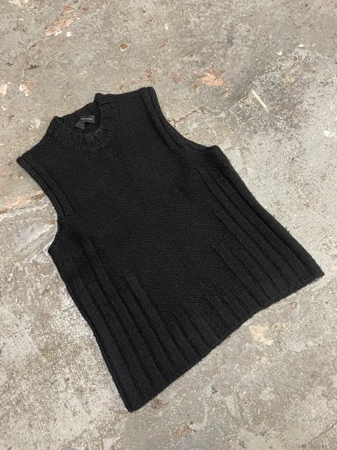 Dsquared2 Black Wool Sleeveless Sweater - Image 6