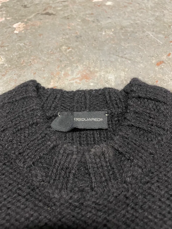 Dsquared2 Black Wool Sleeveless Sweater - Image 8