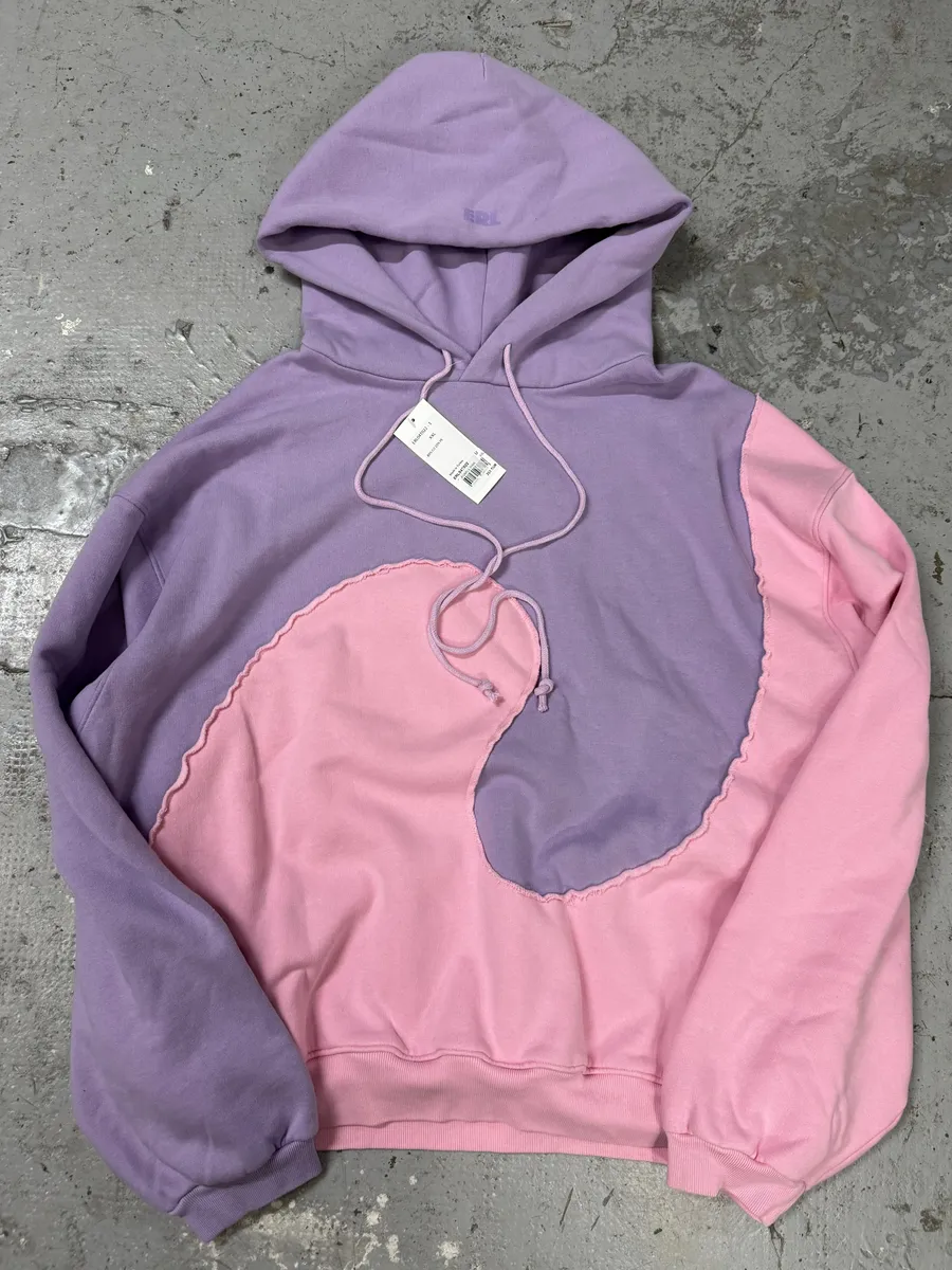 ERL Wave Purple Cozy Knit Hoodie - Image 3