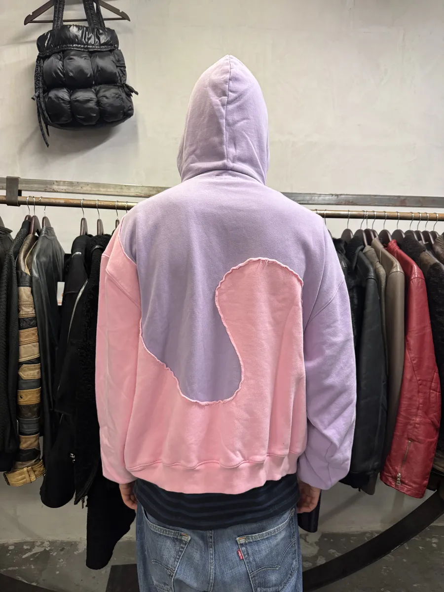 ERL Wave Purple Cozy Knit Hoodie - Image 5