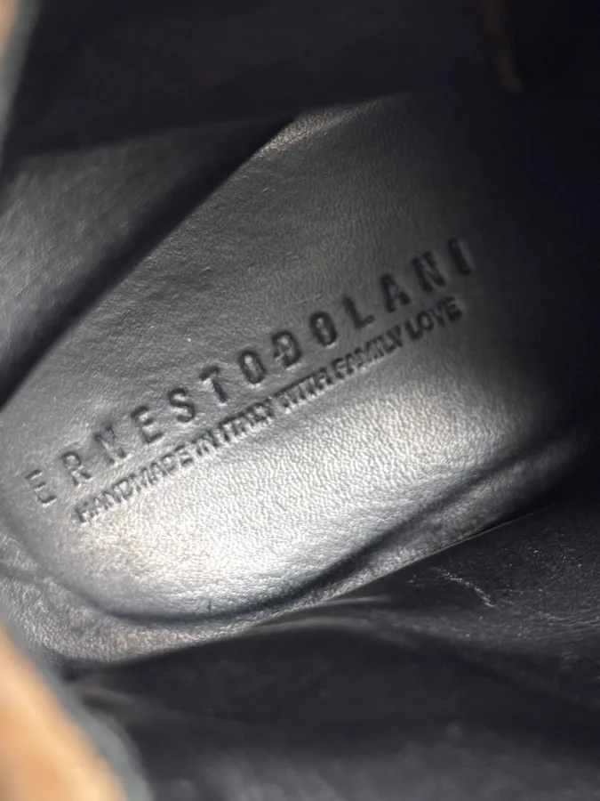 Ernesto Dolani Brown Eroded Suede Leather Boots - Image 9