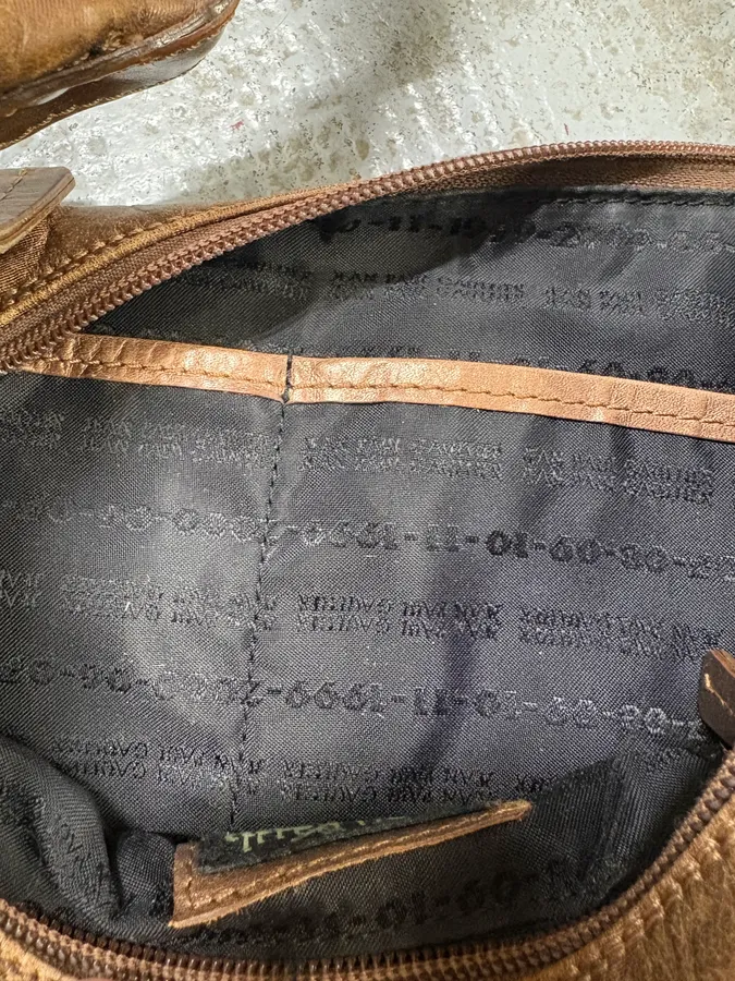 FW1999 Jean Paul Gaultier Marlene Dietrich Golden Brown Leather Bag - Image 7