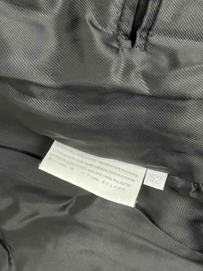 FW1999 Miu Miu Black Premium Leather Buttoned Jacket - Image 12