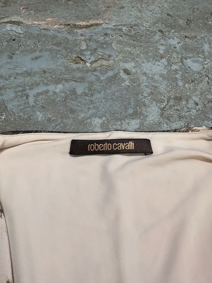 FW1999 Roberto Cavalli Furry Movement Effect Brown Dress - Image 6