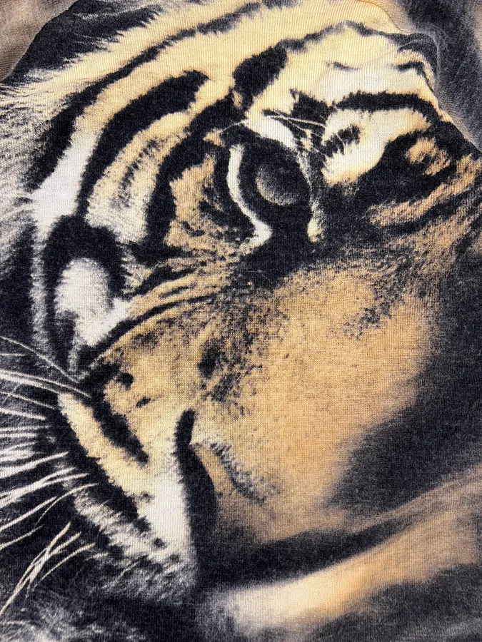 FW2000 Roberto Cavalli Savage Tiger Wool Silk Cardigan Top - Image 3