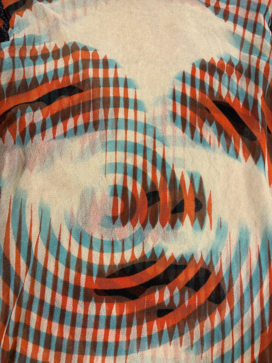 FW2001 Jean Paul Gaultier Red Mesh Top Greta Garbo Turtleneck - Image 6