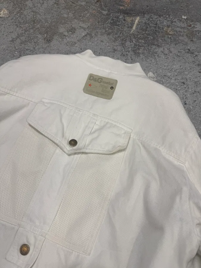 FW2003 Dolce & Gabbana Combat White Bomber Jacket - Image 12