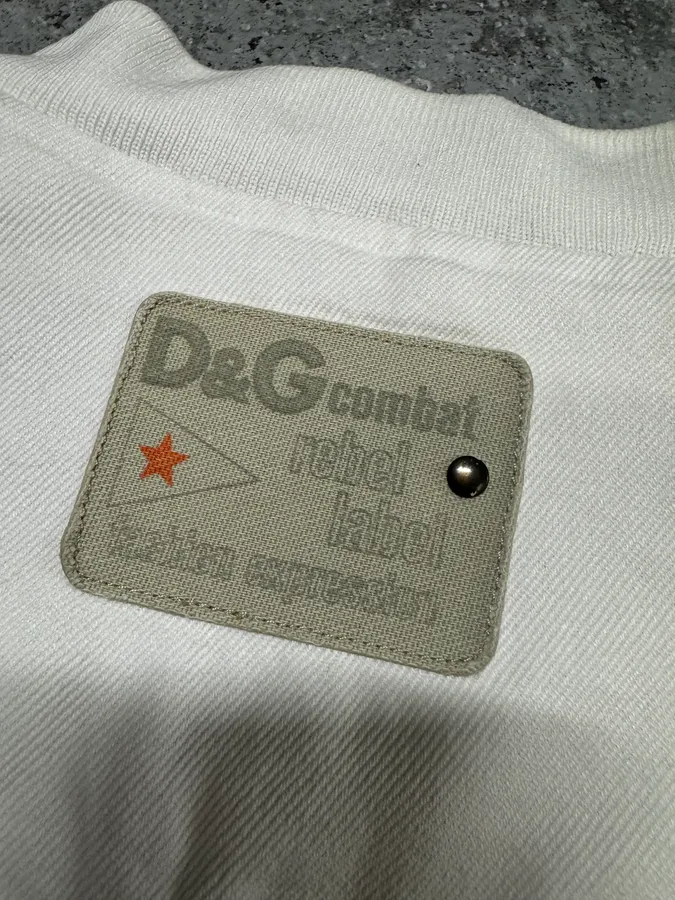 FW2003 Dolce & Gabbana Combat White Bomber Jacket - Image 13