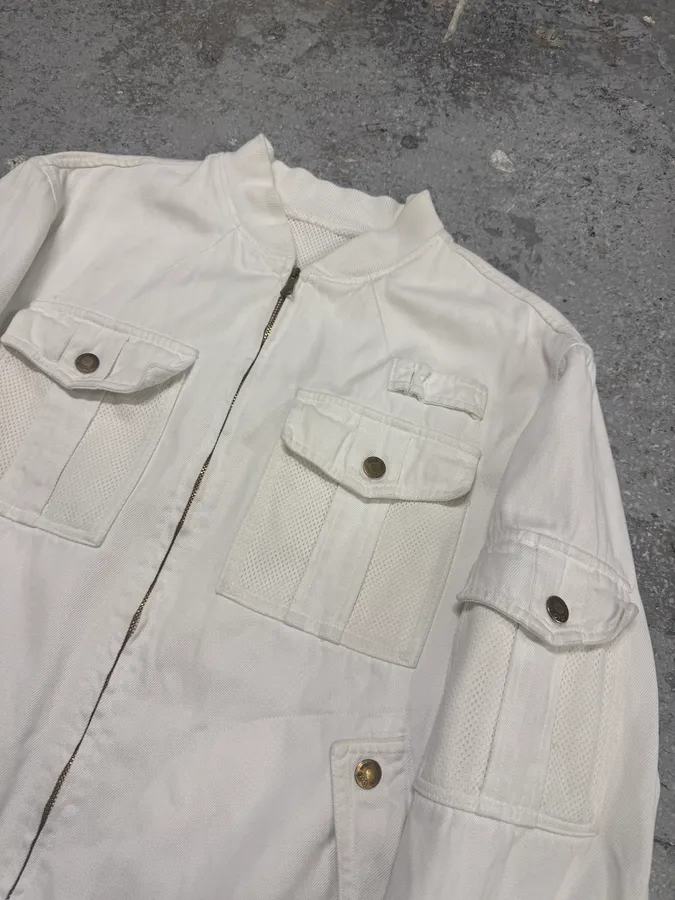 FW2003 Dolce & Gabbana Combat White Bomber Jacket - Image 6