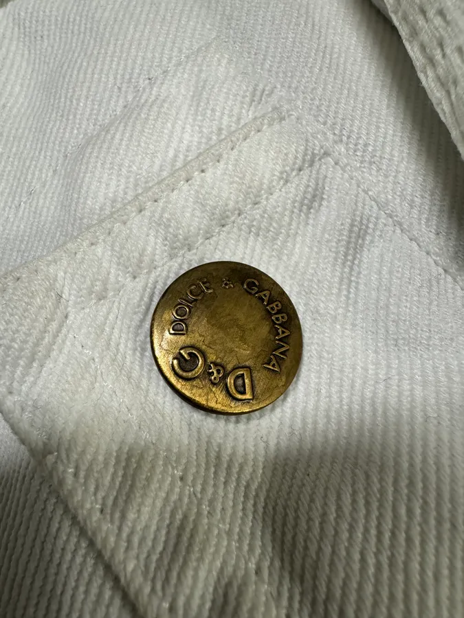 FW2003 Dolce & Gabbana Combat White Bomber Jacket - Image 8