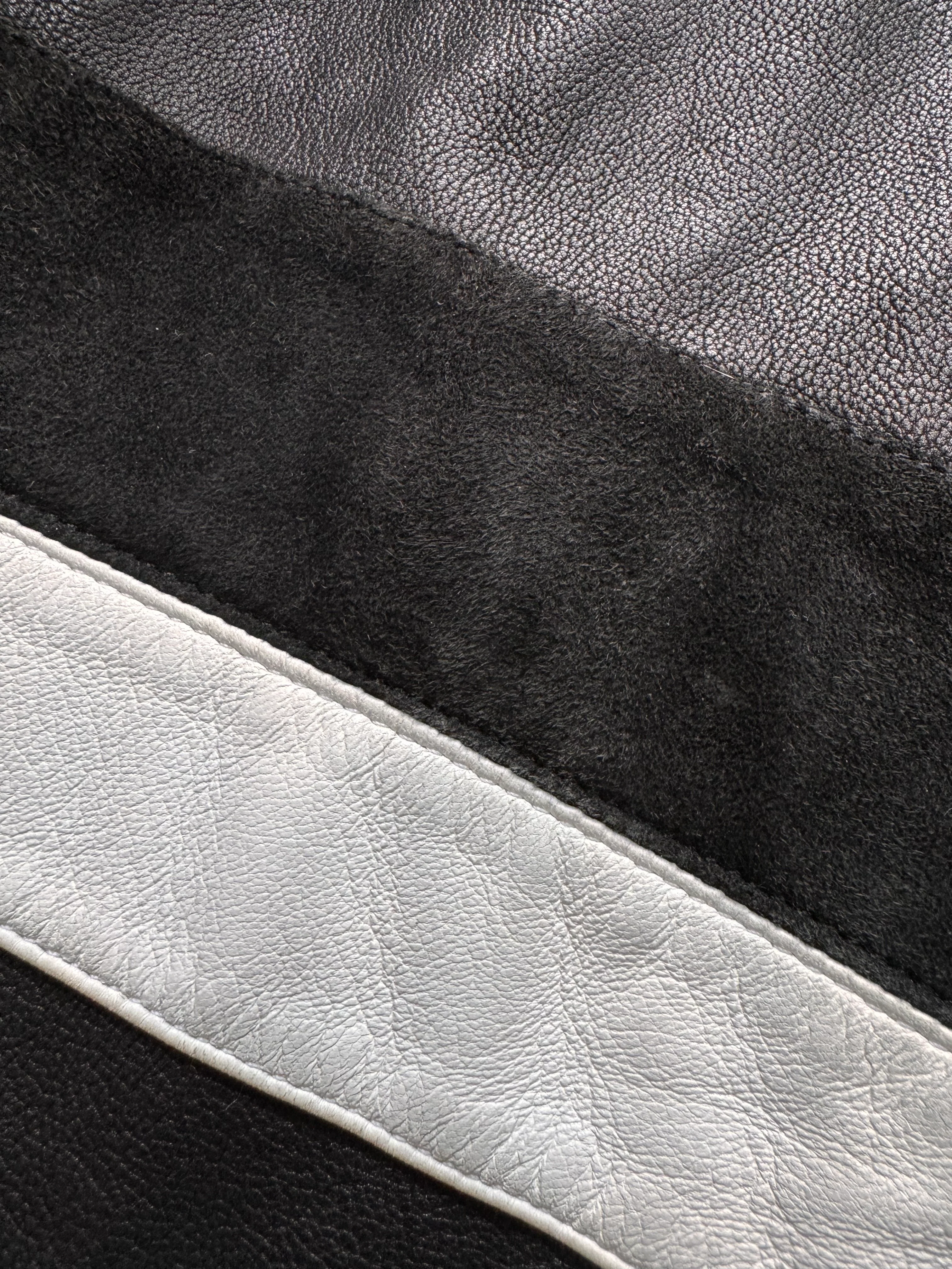 FW2005 Dolce & Gabbana Racer Hybrid Denim Leather Jacket - Image 5