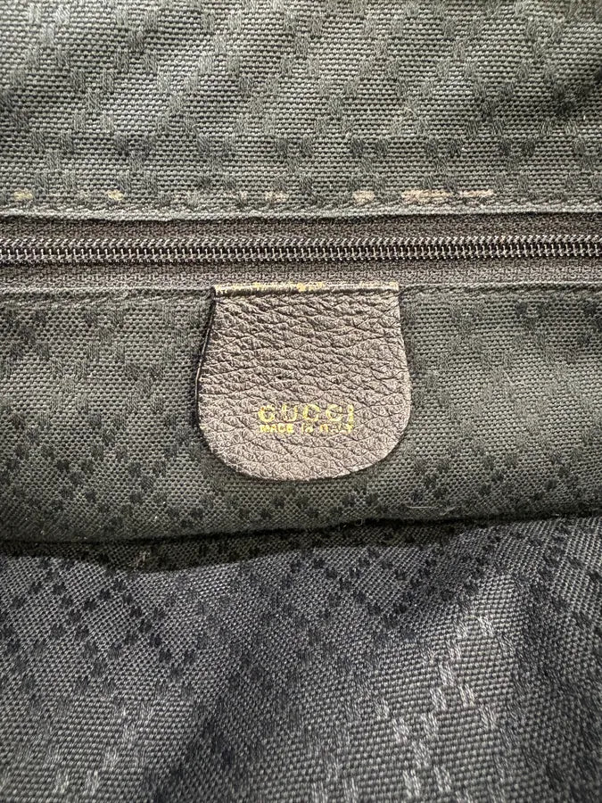 FW2006 Gucci Black Suede Bamboo Handle Bag - Image 11