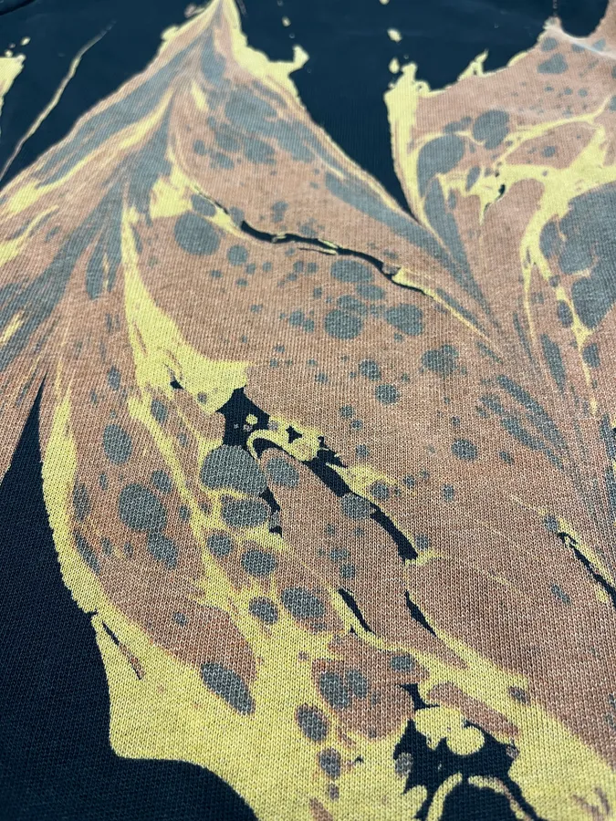 FW2018 Dries Van Noten Splash Navy Crewneck Sweater - Image 7