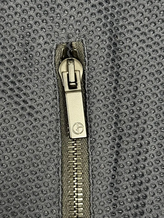 Giorgio Armany Navy Perfored Hooded Jacket - Image 8