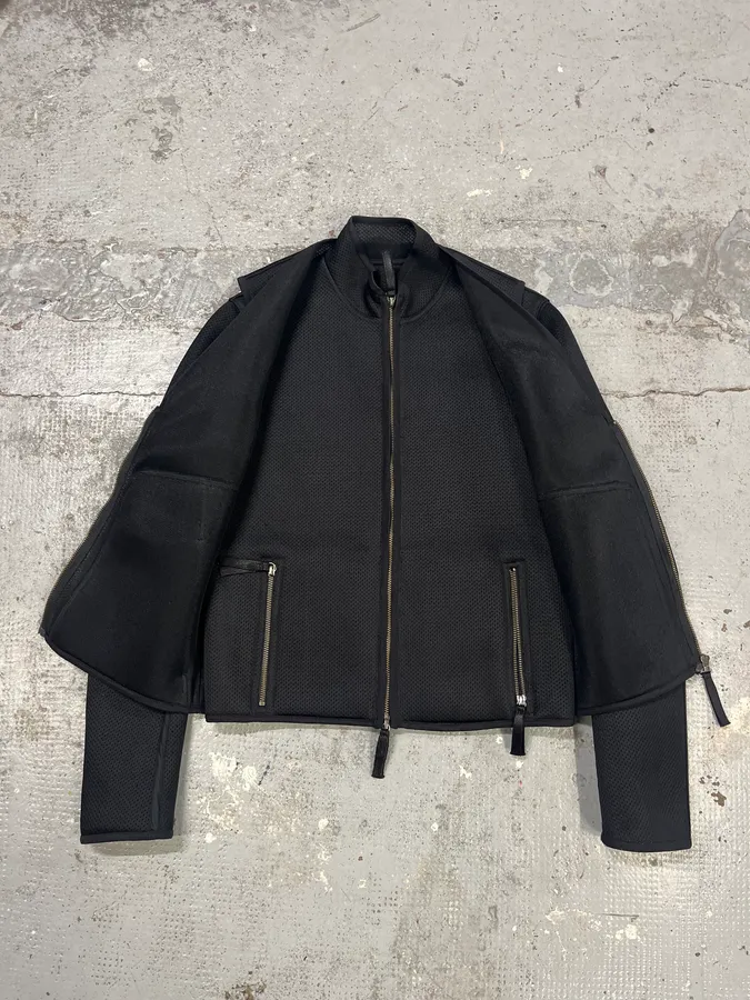 Helmut Lang Jacket & Vest Black Biker Combo - Image 9