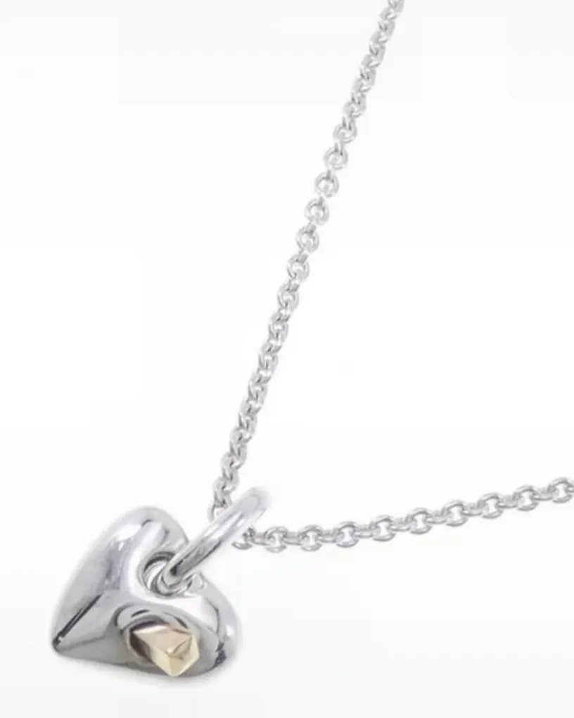 Hermès Silver 925 Broken Heart Pendant Signature Necklace - Image 3