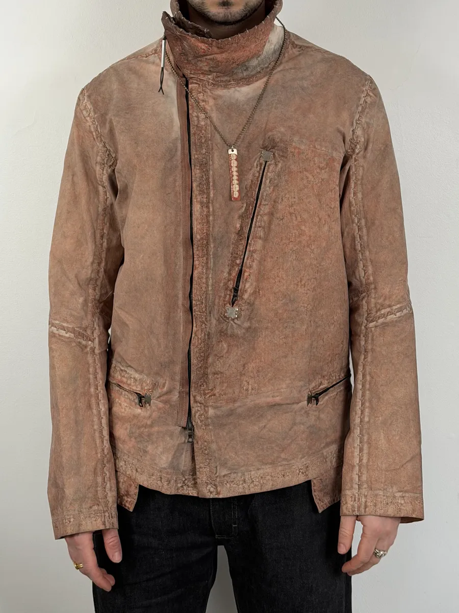 Isaac Sellam Avant-Garde Rouille Asymmetrical Leather Jacket - Image 3