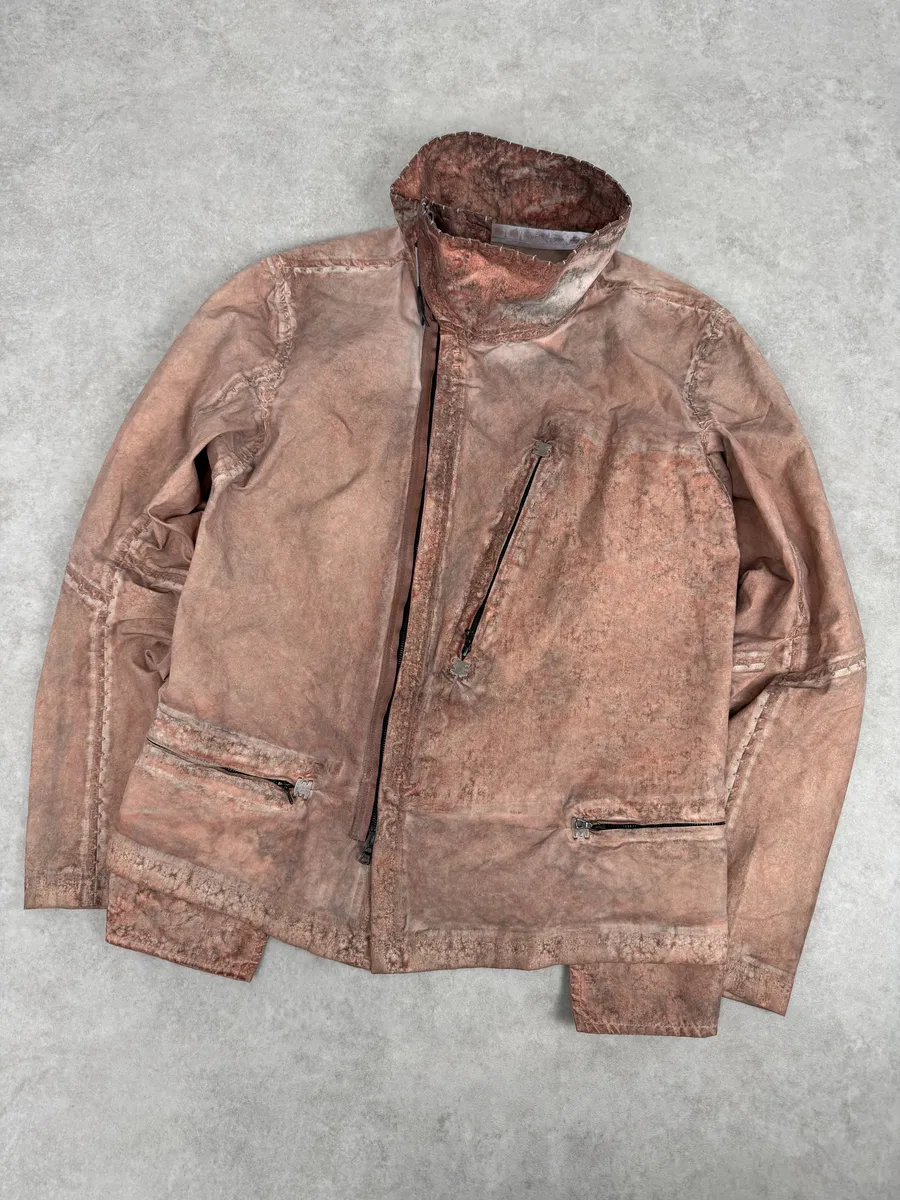 Isaac Sellam Avant-Garde Rouille Asymmetrical Leather Jacket - Image 9