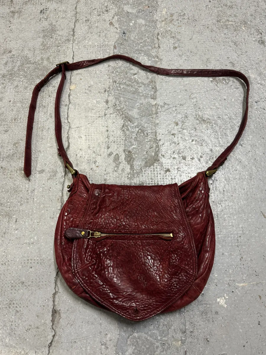 Isabel Marant Gipsy Red Grained Leather Shoulder Bag - Image 10