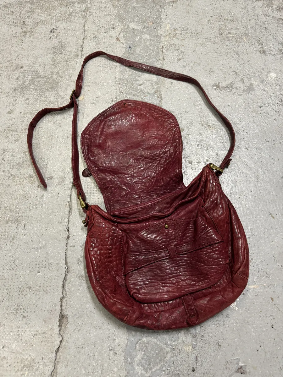 Isabel Marant Gipsy Red Grained Leather Shoulder Bag - Image 7