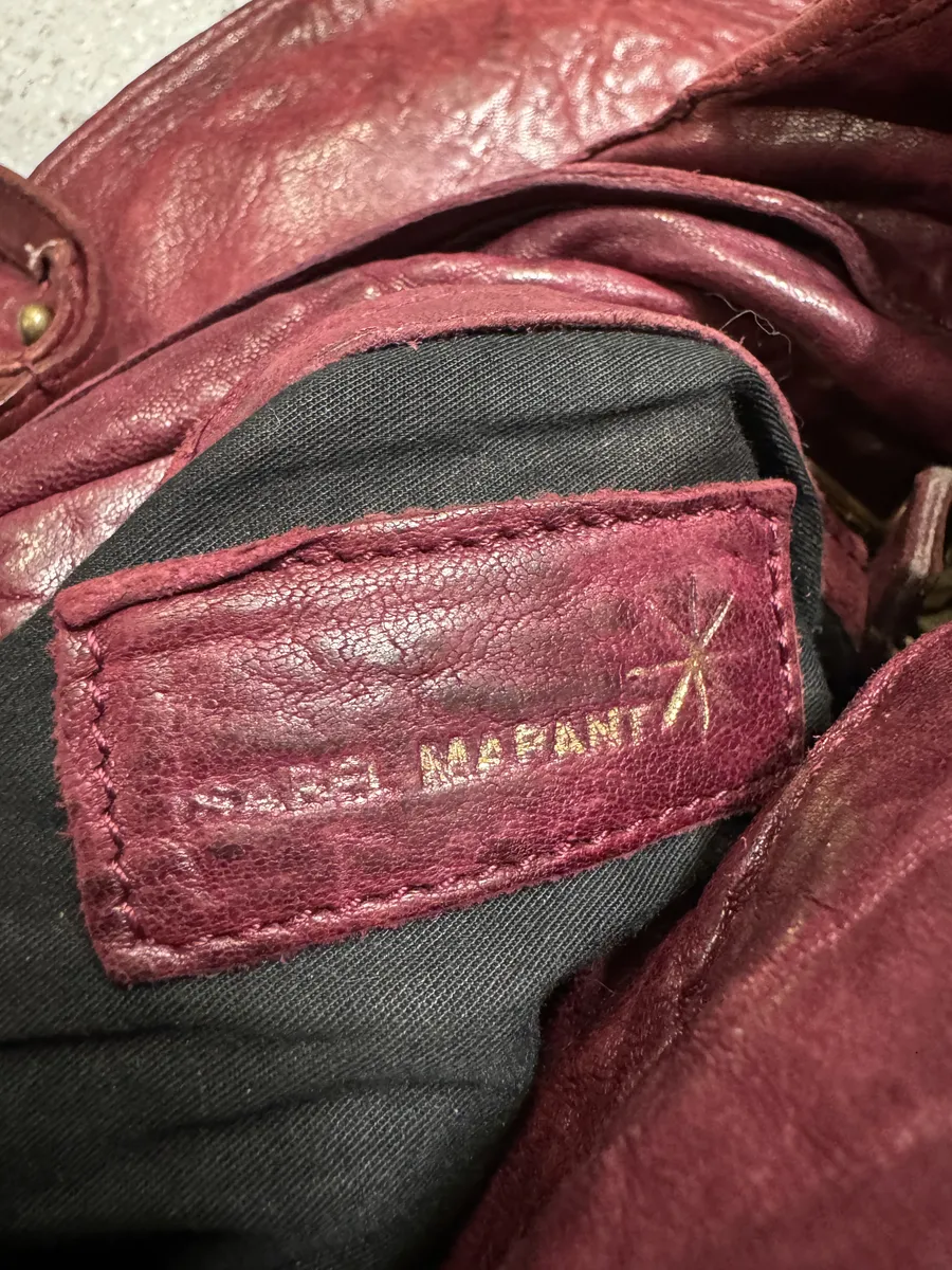 Isabel Marant Gipsy Red Grained Leather Shoulder Bag - Image 8