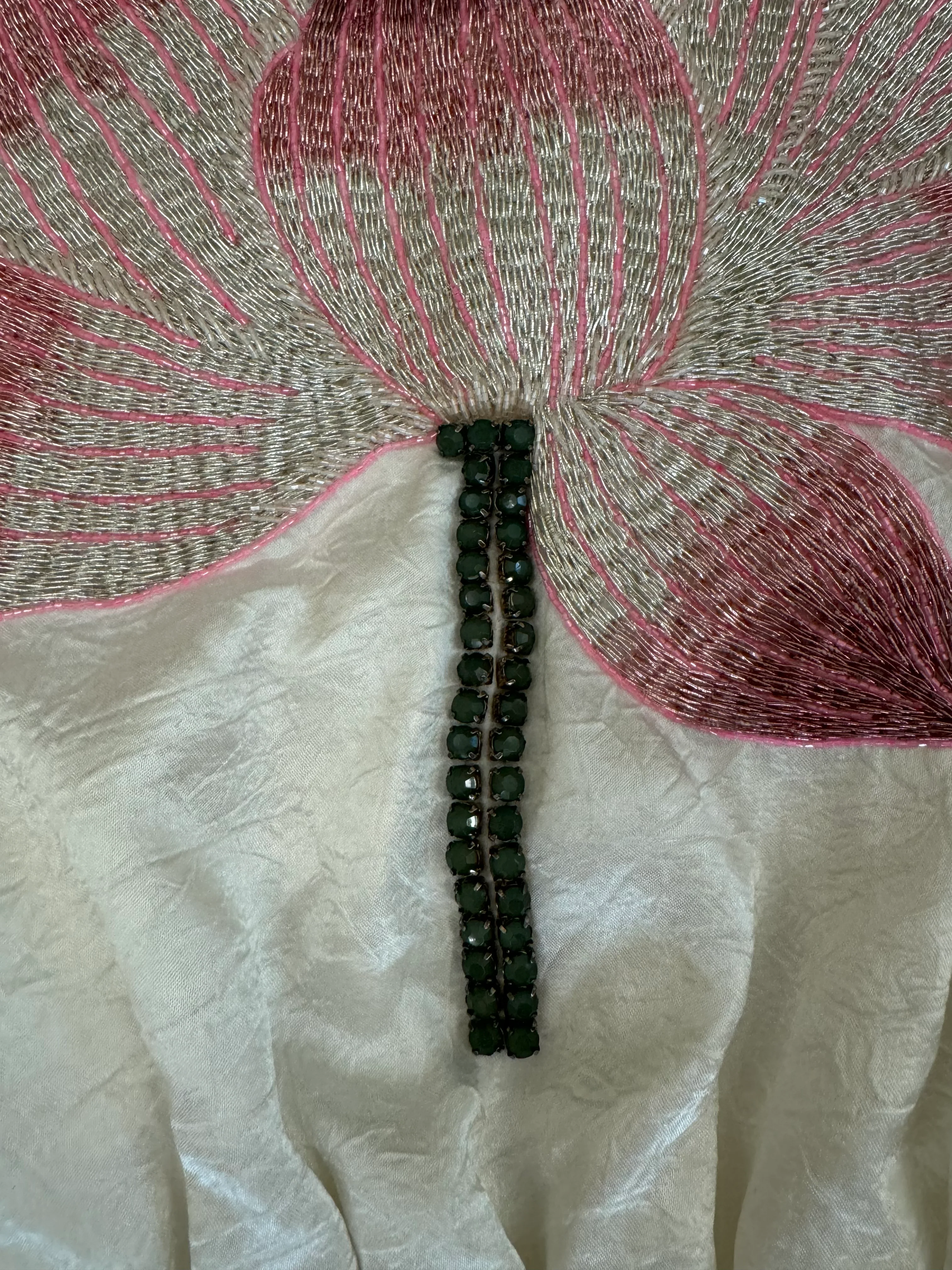 John Galliano Lotus Jewelry Bomber Jacket - Image 4