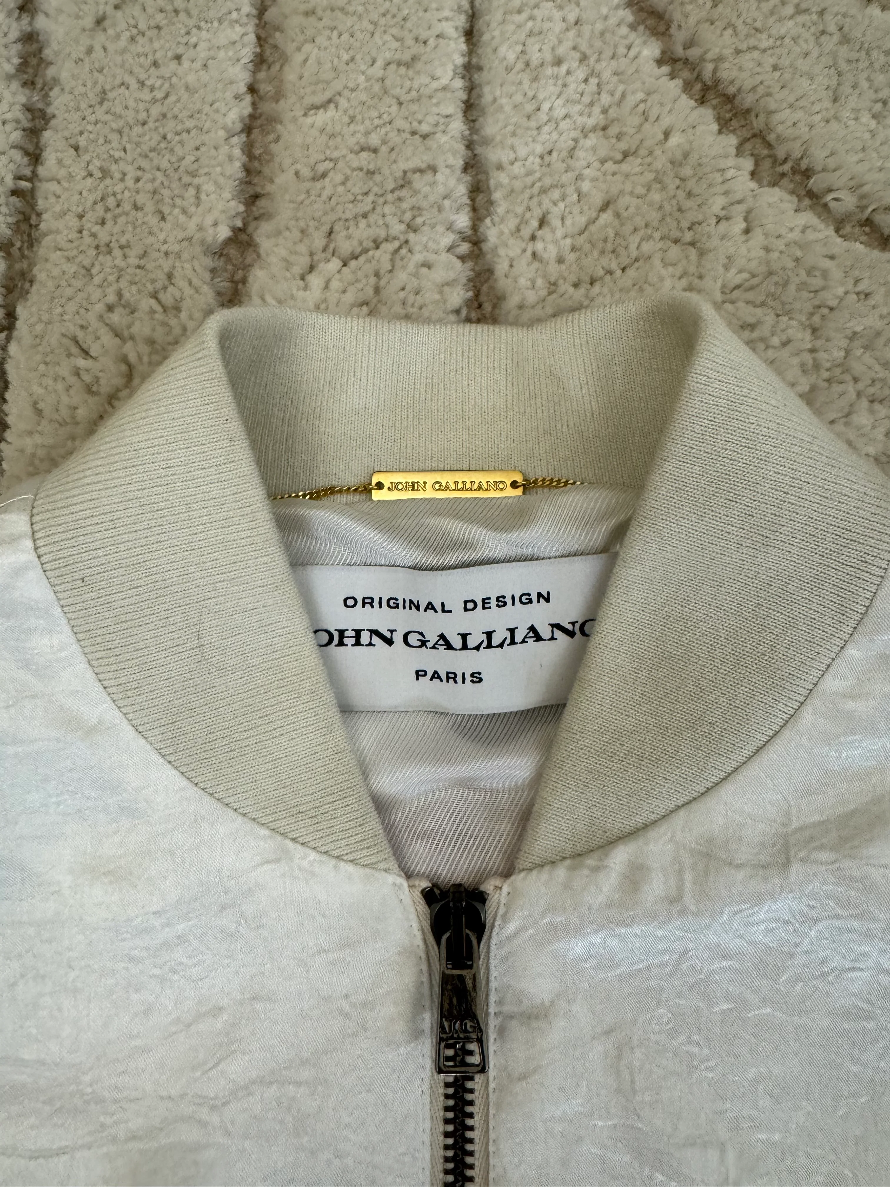 John Galliano Lotus Jewelry Bomber Jacket - Image 6