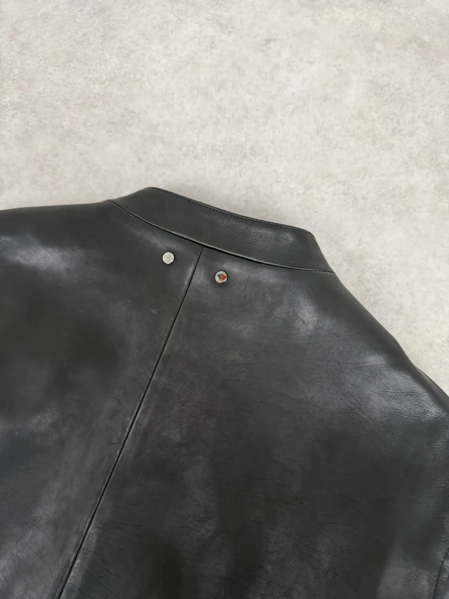 Louis Vuitton Black Premium Biker Leather Jacket - Image 11