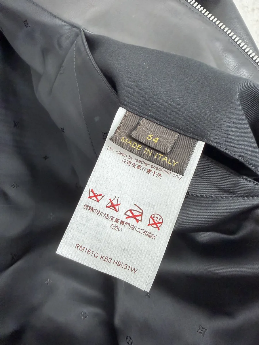 Louis Vuitton Black Premium Biker Leather Jacket - Image 13