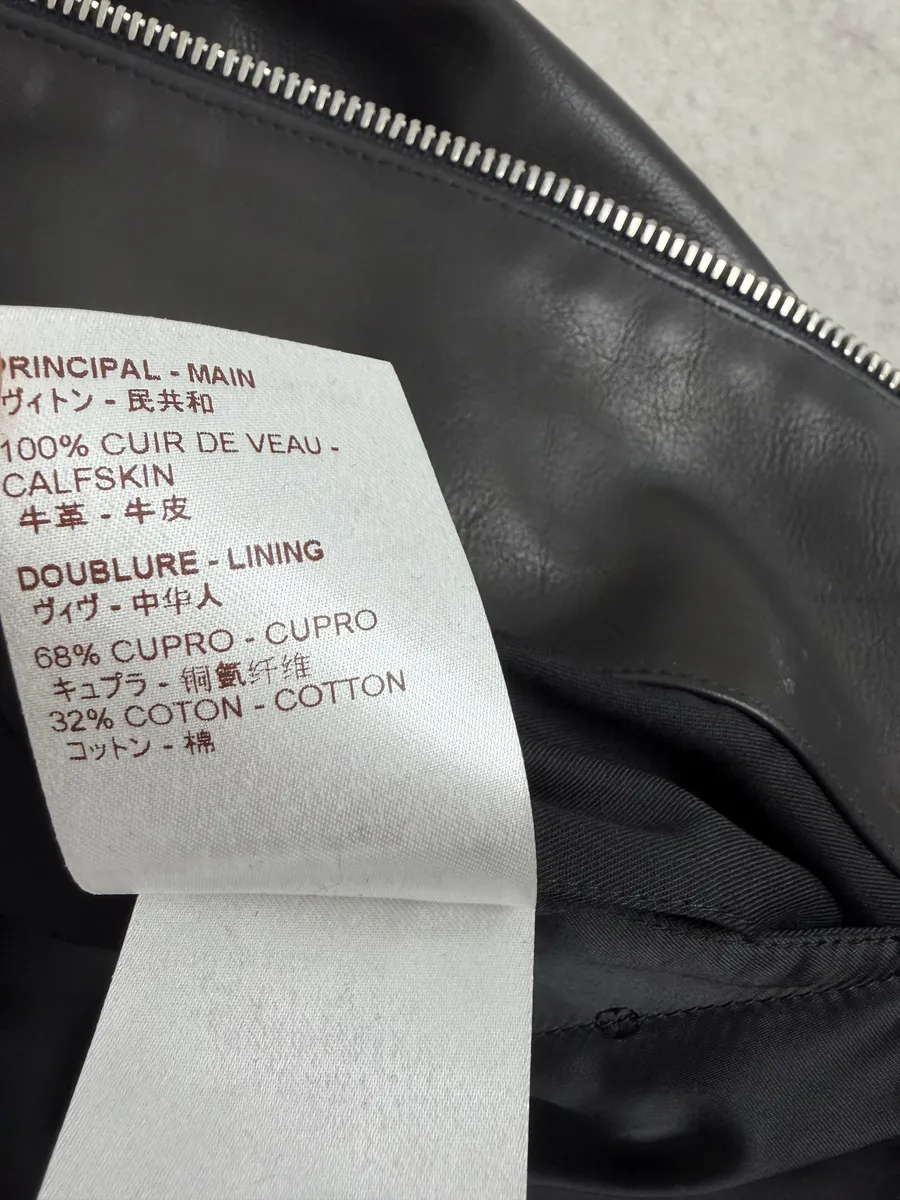 Louis Vuitton Black Premium Biker Leather Jacket - Image 14