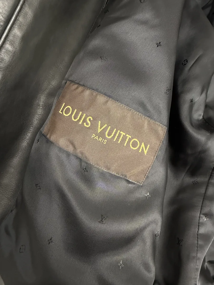 Louis Vuitton Black Premium Biker Leather Jacket - Image 15