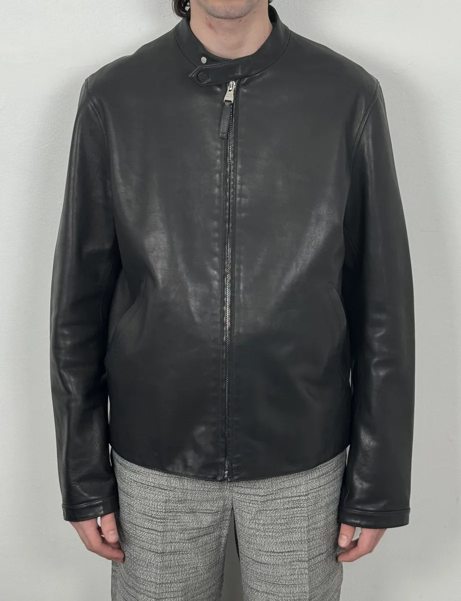 Louis Vuitton Black Premium Biker Leather Jacket - Image 3