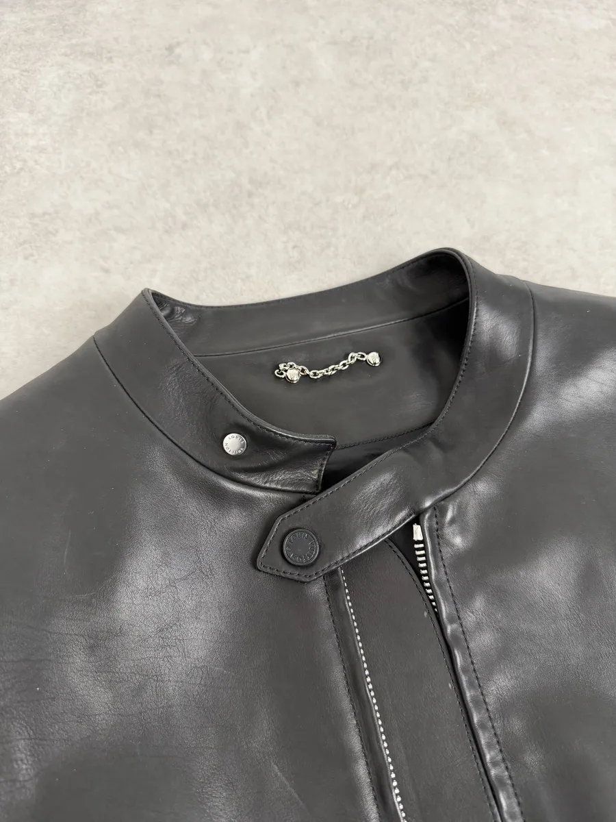 Louis Vuitton Black Premium Biker Leather Jacket - Image 9