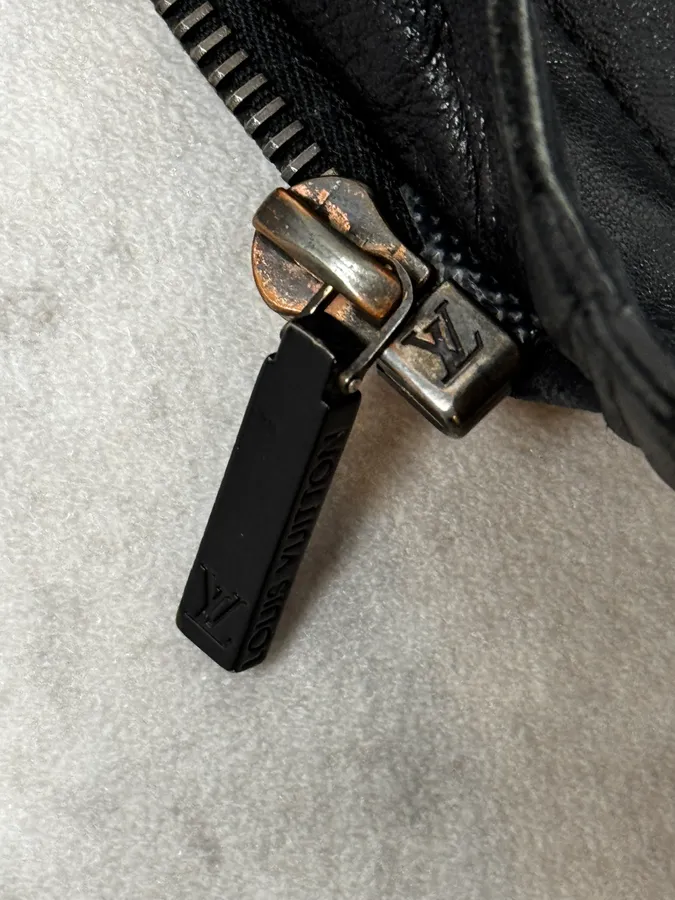 Louis Vuitton Black Premium Biker Leather Jacket - Image 12