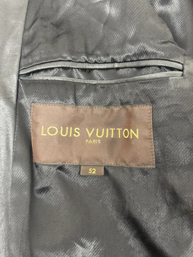 Louis Vuitton Black Premium Biker Leather Jacket - Image 13