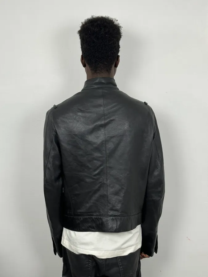 Louis Vuitton Black Premium Biker Leather Jacket - Image 3
