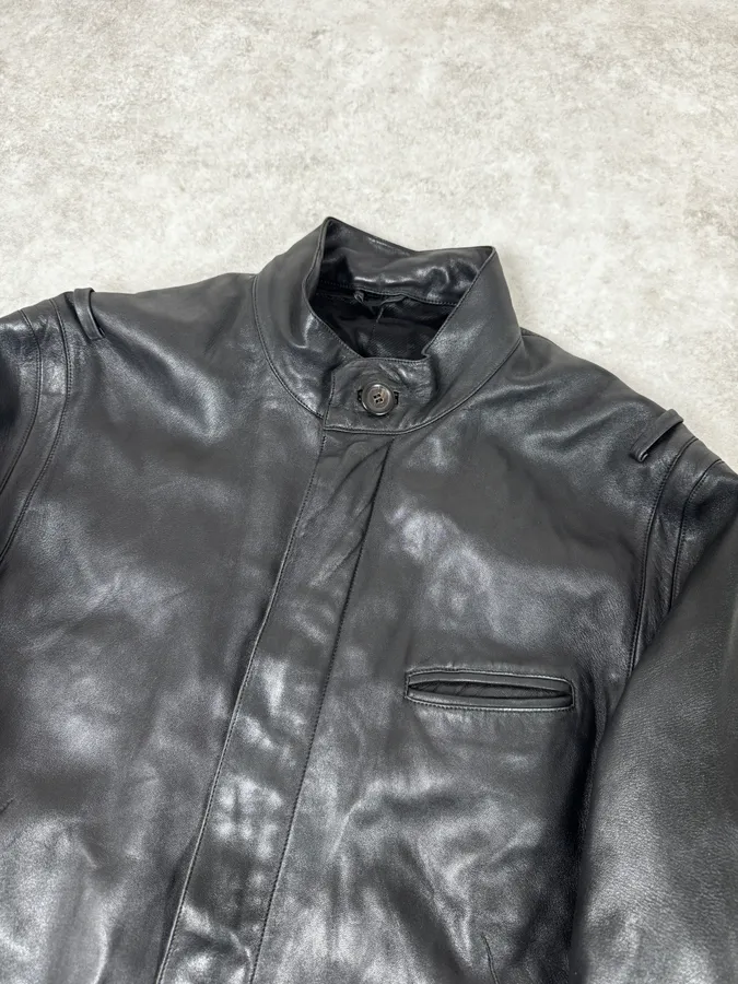 Louis Vuitton Black Premium Biker Leather Jacket - Image 5
