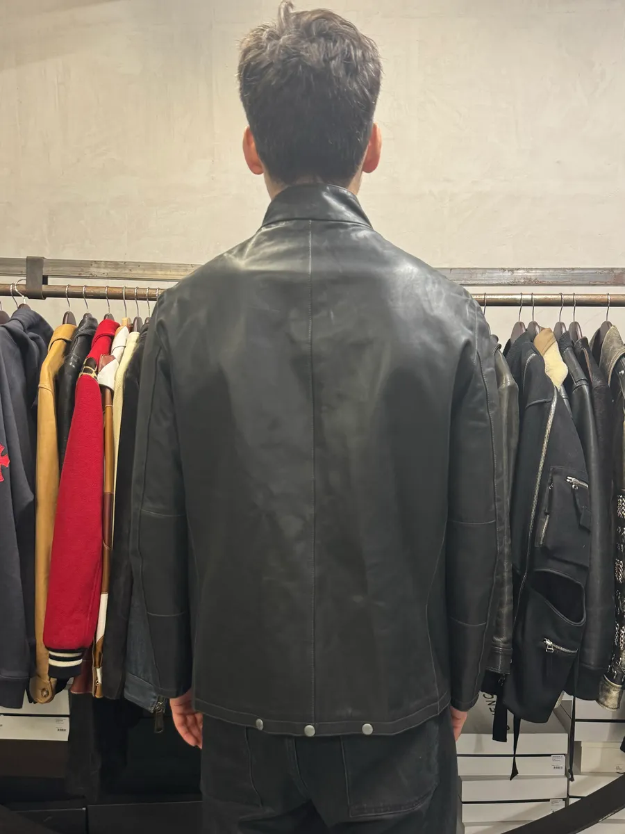 Louis Vuitton Black Premium Leather Jacket - Image 3