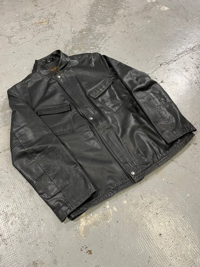Louis Vuitton Black Premium Leather Jacket - Image 4