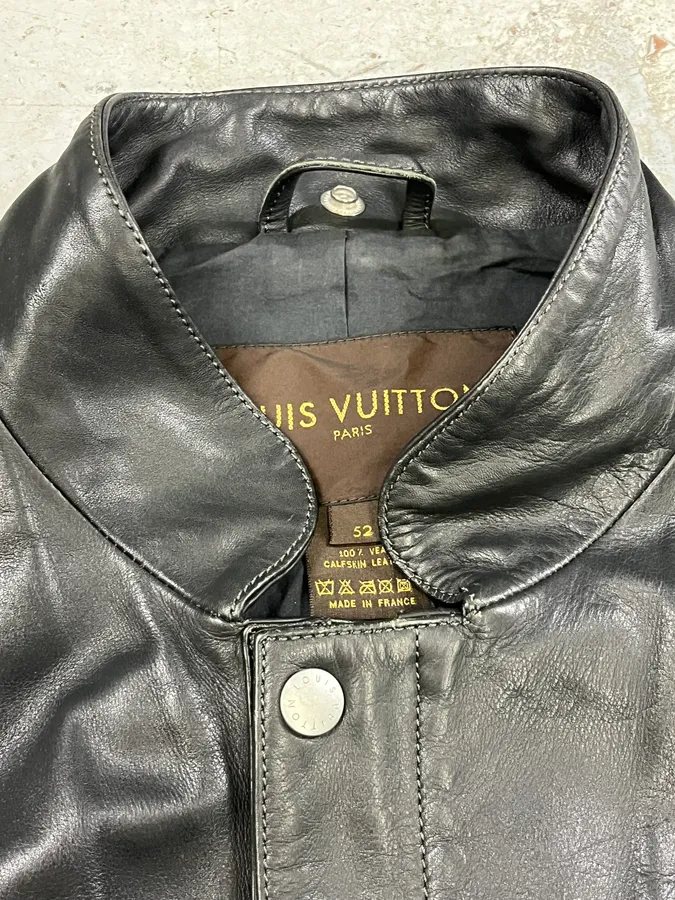 Louis Vuitton Black Premium Leather Jacket - Image 5