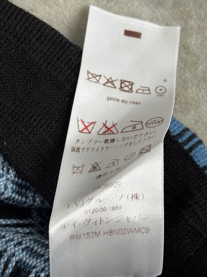 Louis Vuitton Blue Checkered Contemporary Sweater - Image 11